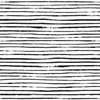 Seamless pattern with hand painted thin stripes in black and white. Vector. Abstract noisy textured striped background. vector