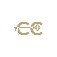 Letter CC With Luxury Keys Logo Icon Vector