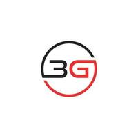 logo 3g círculo negro y rojo vector