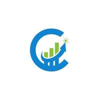Letter C Investment Grow Logo Icon Vector