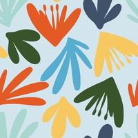 abstract trendy hand drawn floral seamless pattern vector