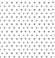 Hand-drawn seamless pattern with hearts. Abstract tileable background with doodle hearts. vector