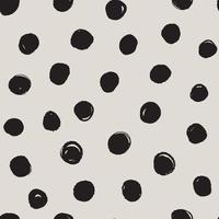 Brush dots vector pattern. Hand drawn dot pattern. Seamless Dots Pattern