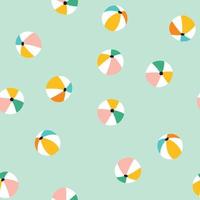 Seamless pattern with colorful beach balls. Vector summer vacation repeat design.