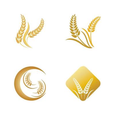 Wheat logo vector icon illustration