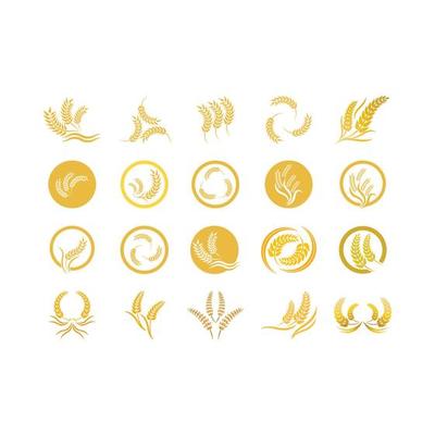 Wheat logo vector icon illustration