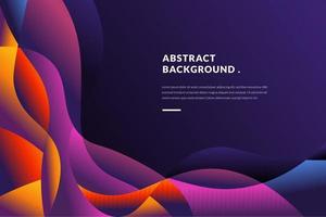 elegante fondo abstracto de onda suave con color púrpura dominante vector