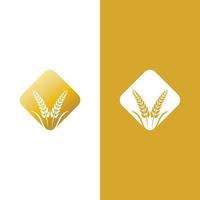 Wheat logo vector icon illustration