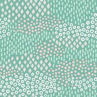 Abstract vector pattern with doodle geometric shapes. Seamless background with circles, dots, diamond, lines, strokes.