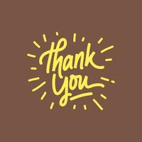 Thank You Lettering Greeting card vector