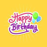 Happy Birthday Greeting Card vector