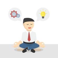 businessman relaxation planning and idea design character on white background vector