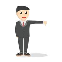 businessman mocking pose design character on white background vector