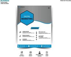 Digital Marketing Agency Flyer Template Design vector