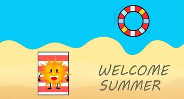 Welcome summer background vector