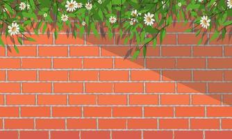 Illustration of wall and plant background vector