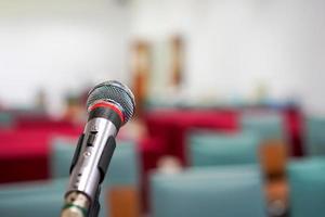 focus microphone in make up class. photo