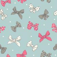Doodle Ribbons Seamless Pattern vector