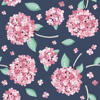 Hydrangeas Seamless Pattern vector