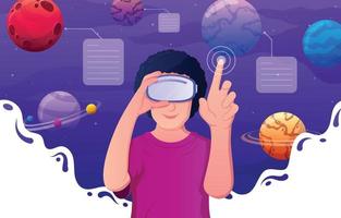 Virtual Universe Technology Background vector