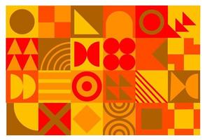 geometric abstract background in autumn colors vector