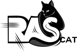 silueta negra de gato. ilustración vectorial vector