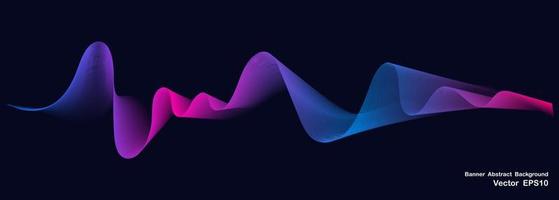 abstract  wavy line colorful background vector