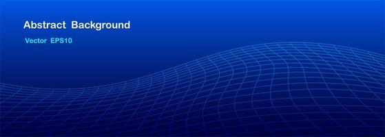 grid line blue abstract background vector