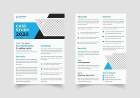 Creative case study template design vector