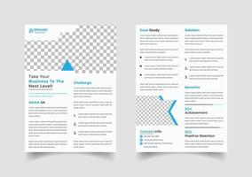 Case study flyer template design vector