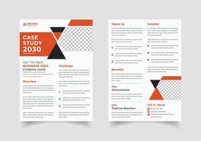 Creative case study template design vector