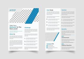 Professional case study template design vector