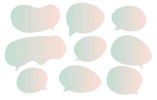 Set speech bubbles on white background. chat box or chat vector square and doodle message or communication icon Cloud speaking for comics and minimal message dialog