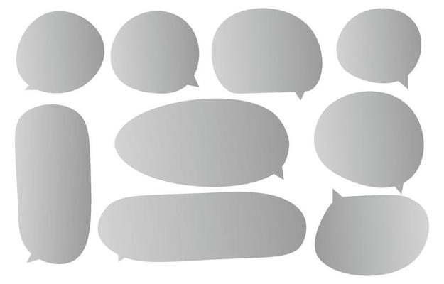 Set speech bubbles on white background. chat box or chat vector square and doodle message or communication icon Cloud speaking for comics and minimal message dialog