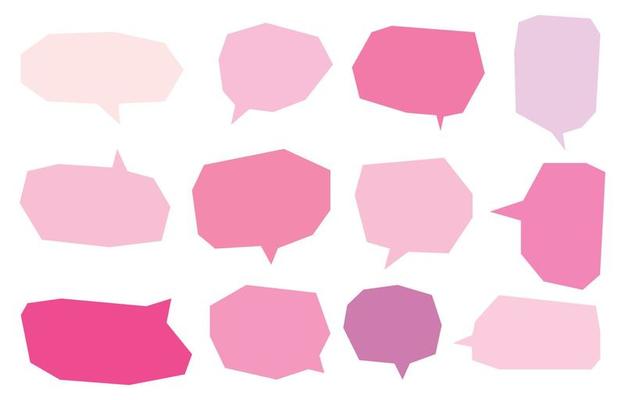 Set speech bubbles on white background. chat box or chat vector square and doodle message or communication icon Cloud speaking for comics and minimal message dialog