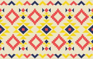 diseño de fondo tradicional de patrón étnico tribal oriental geométrico colorido para alfombra, papel pintado, ropa, envoltura, batik, tela, estilo de bordado de ilustración vectorial. vector