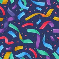 Swirl Ribbon Colorful Seamless Pattern Background vector