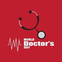 día mundial del médico. diseño simple y elegante vector