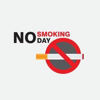 conmemoración del día nacional de no fumar vector