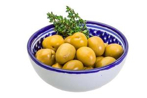 Green gigant olives photo