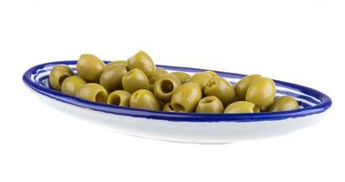 Olives over white background photo