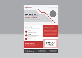 Baseball flyer vector, design for sport promotion, Modern Tournament. Sport Game Event Announcement. Flyer, Banner Advertising. vector