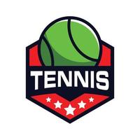 diseño de logo de tenis, logo deportivo vector