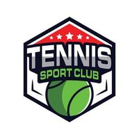 diseño de logo de tenis, logo deportivo vector