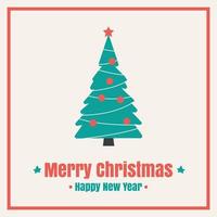 merry christmas gift card flat vector illustration design. Happy new year. Lovely card and banner