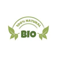 etiqueta biológica, logotipo. concepto de producto orgánico y natural. vector