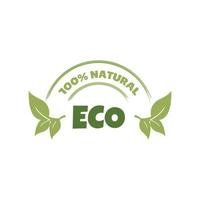 Eco label, logo. Organic, natural product concept.