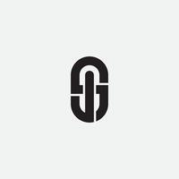 Initial letter JS or SJ monogram logo design. vector