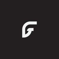 Initial letter FG monogram logo template. vector