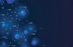Technology Background with Line and Hexagons vector